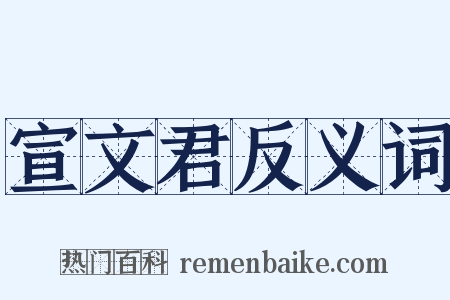 宣文君反义词是什么意思的图片